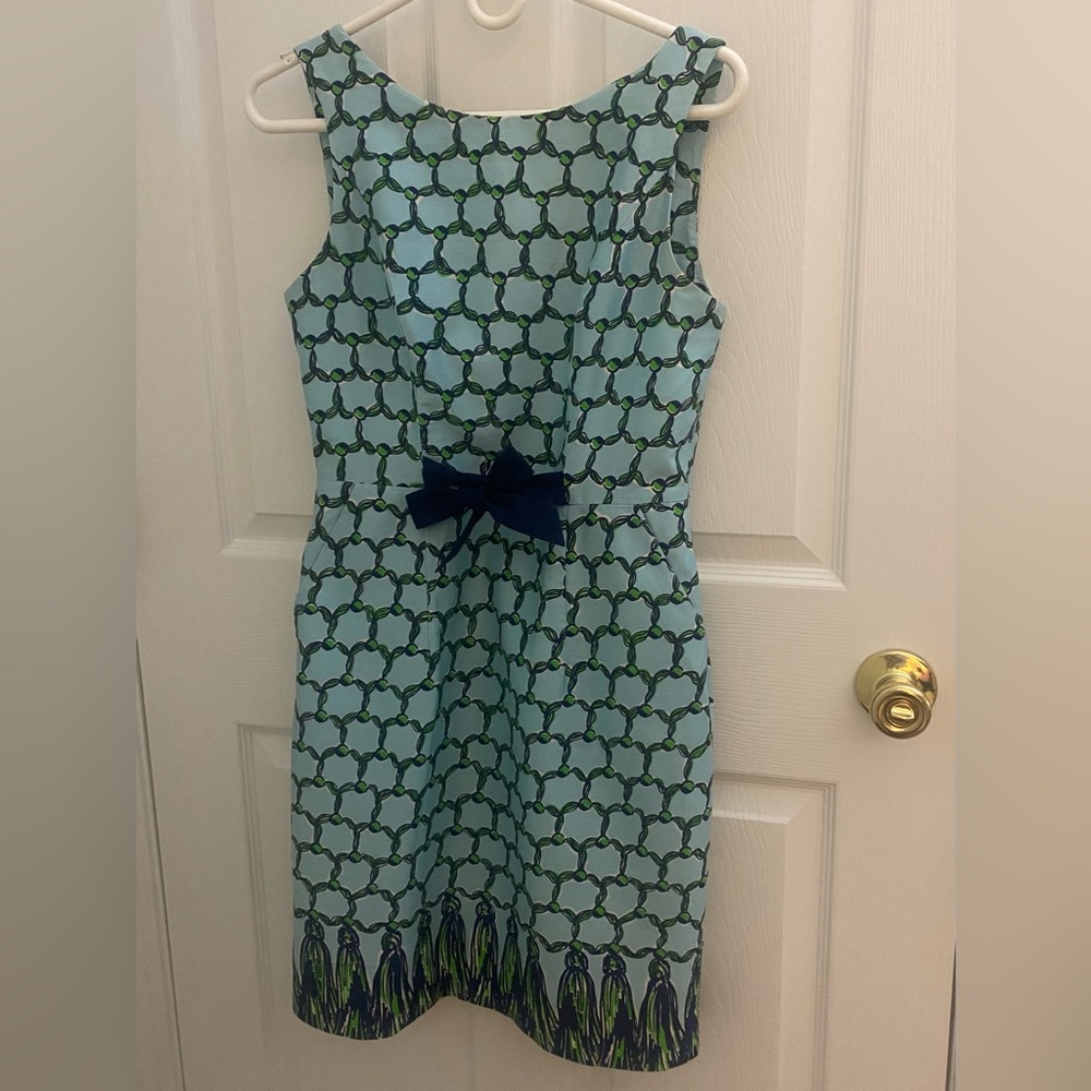Lilly Pulitzer Blue and Green Patterned Dress